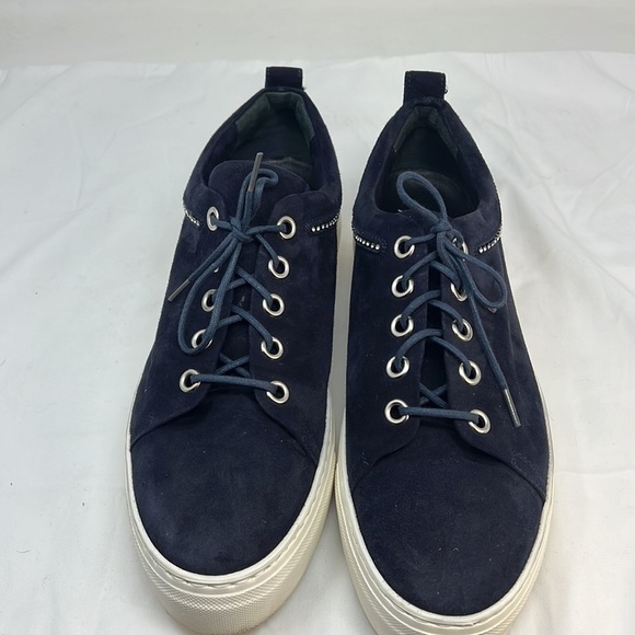 Platform Tennis Shoes for Sale up to 90% Off: Poshmark AGL Sz 11.5US 41.5 Navy Blue Suede w Crystals Platform Tennis Shoes Trainers